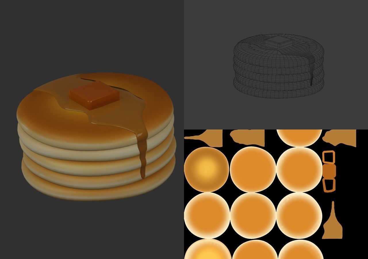 15 cartoon food assets Low-poly 3D model_36