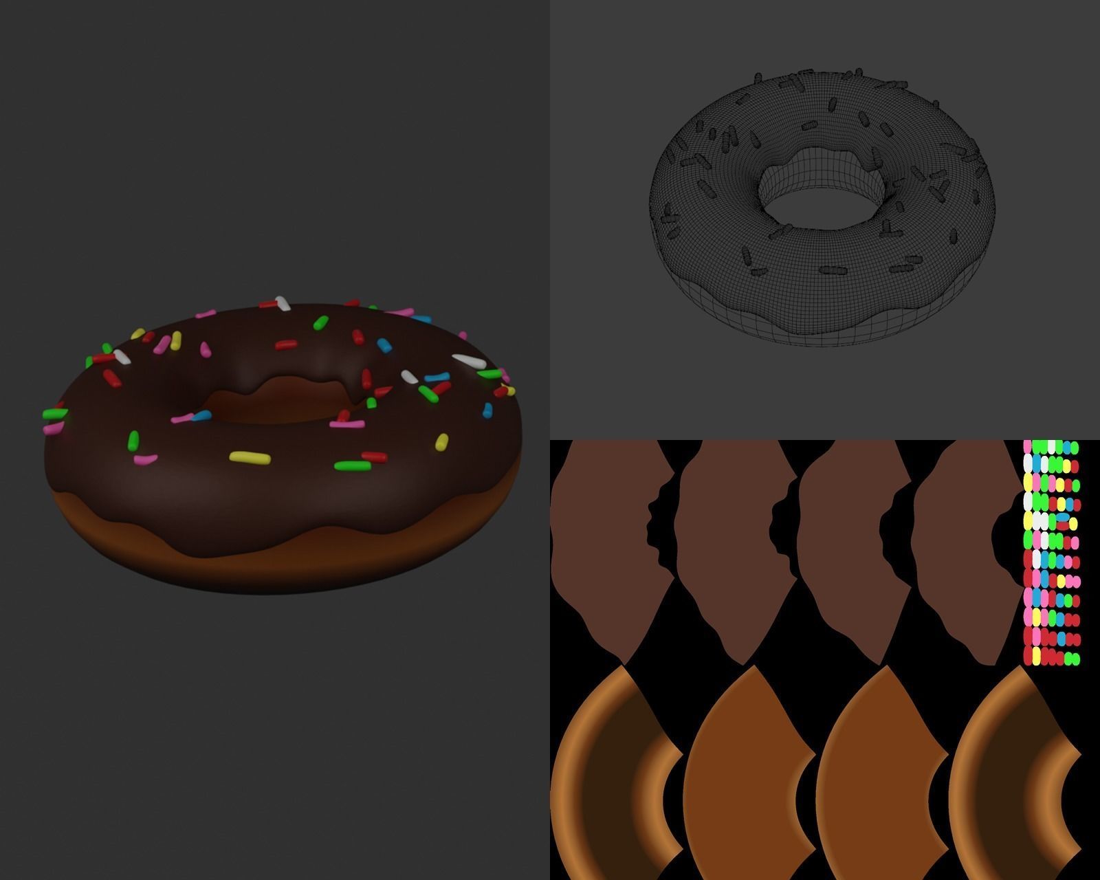 15 cartoon food assets Low-poly 3D model_39
