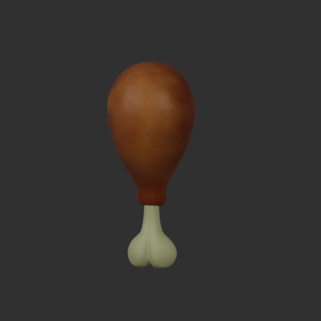 15 cartoon food assets Low-poly 3D model_8