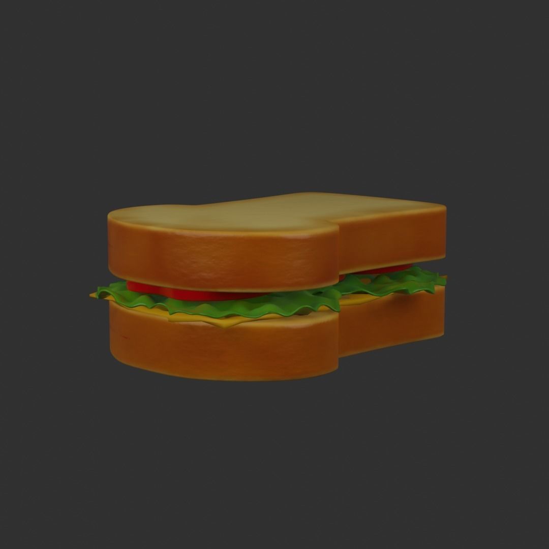 15 cartoon food assets Low-poly 3D model_1
