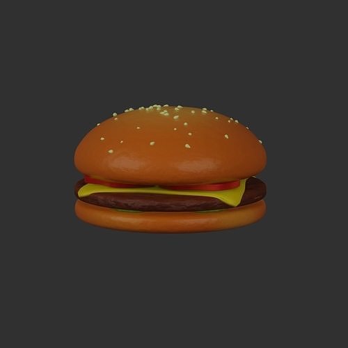 15 cartoon food assets Low-poly 3D model 5