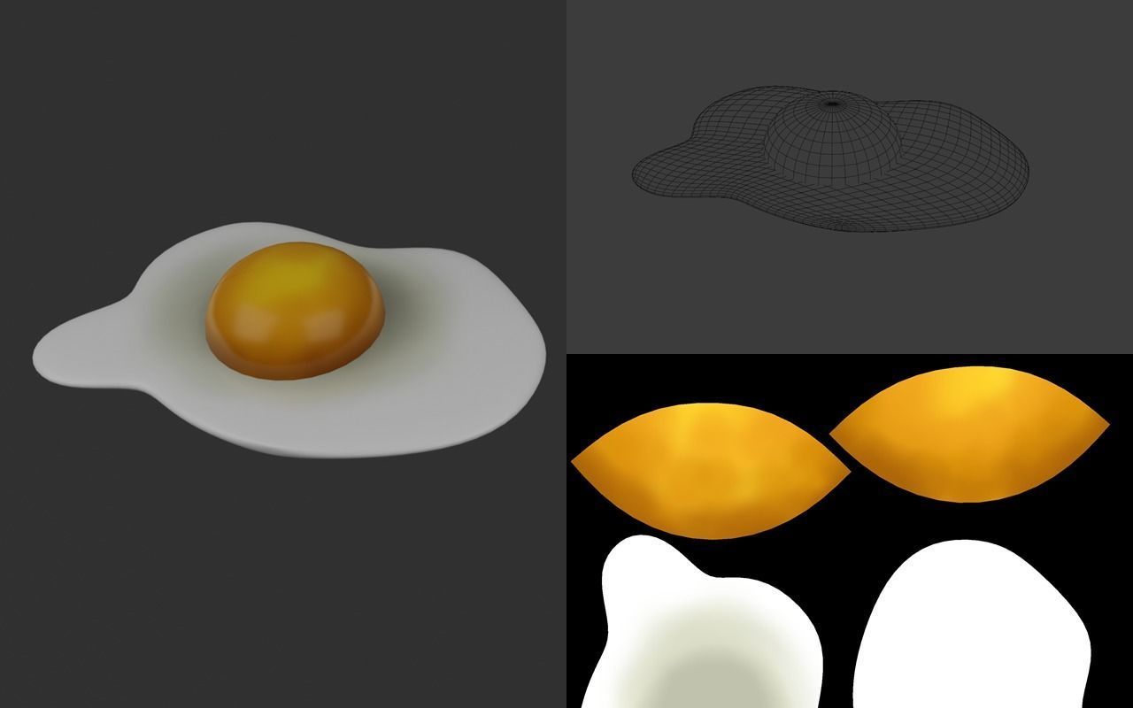 15 cartoon food assets Low-poly 3D model_41