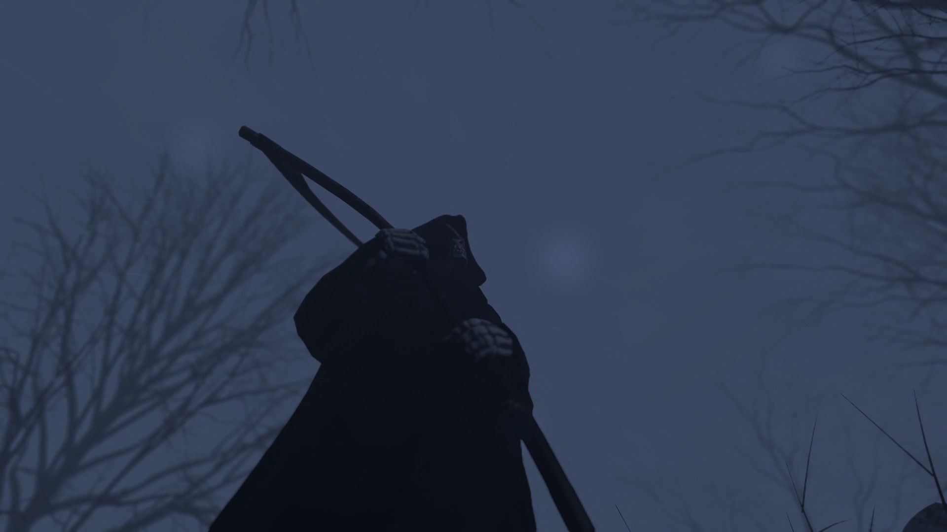 Death man holding sword Low-poly 3D model_23