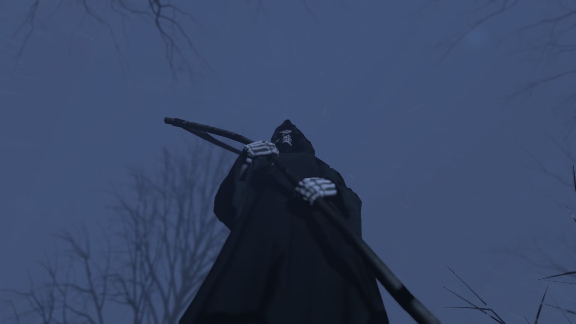 Death man holding sword Low-poly 3D model_20