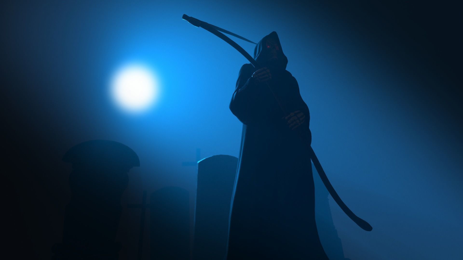 Death man holding sword Low-poly 3D model_37