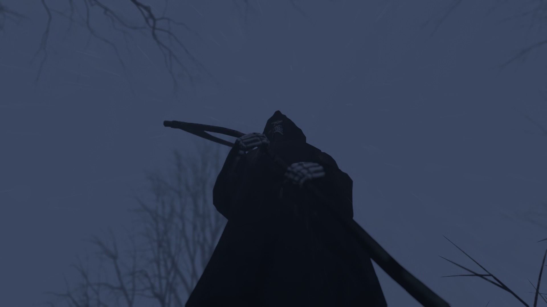 Death man holding sword Low-poly 3D model_19