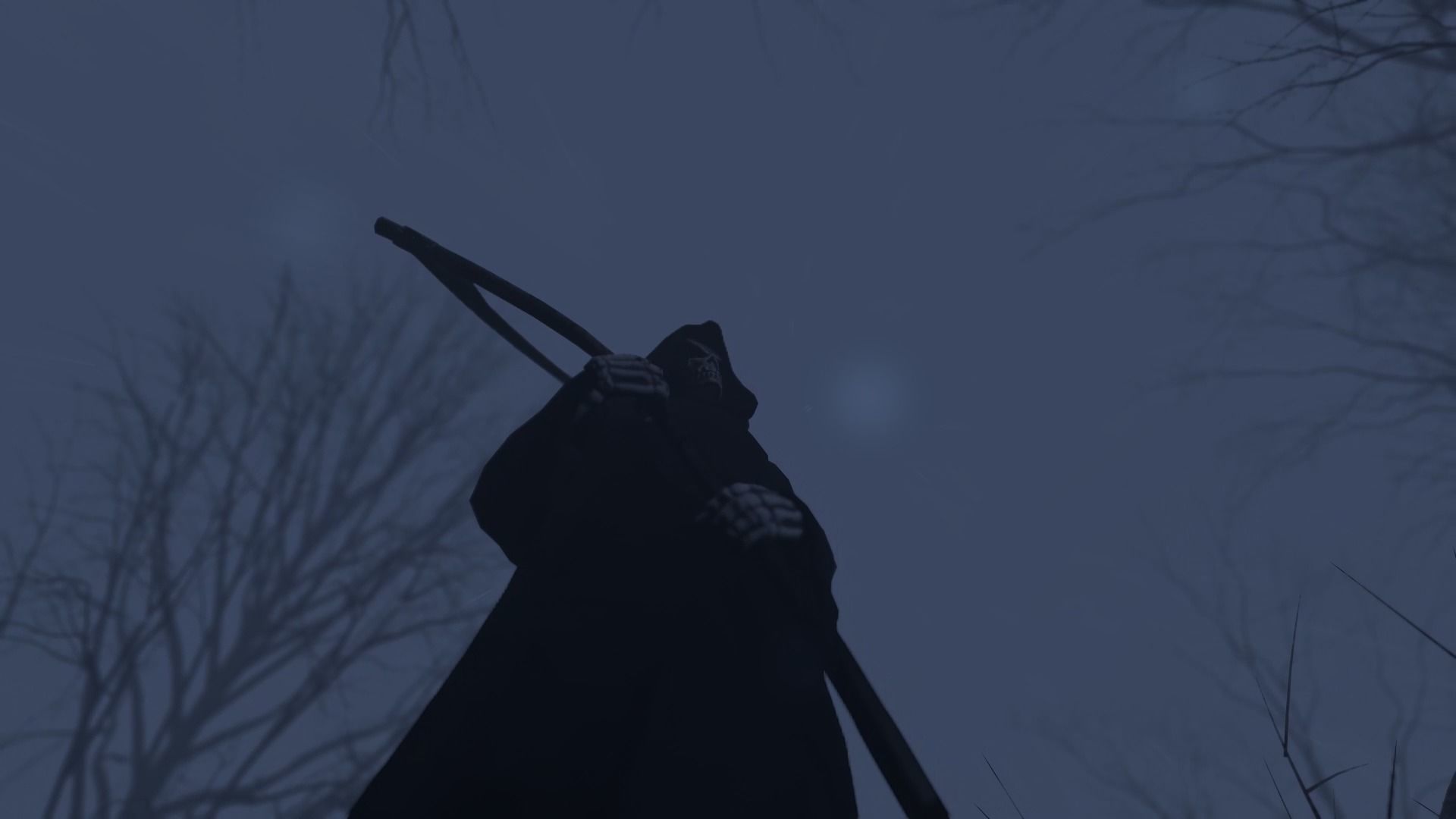 Death man holding sword Low-poly 3D model_22