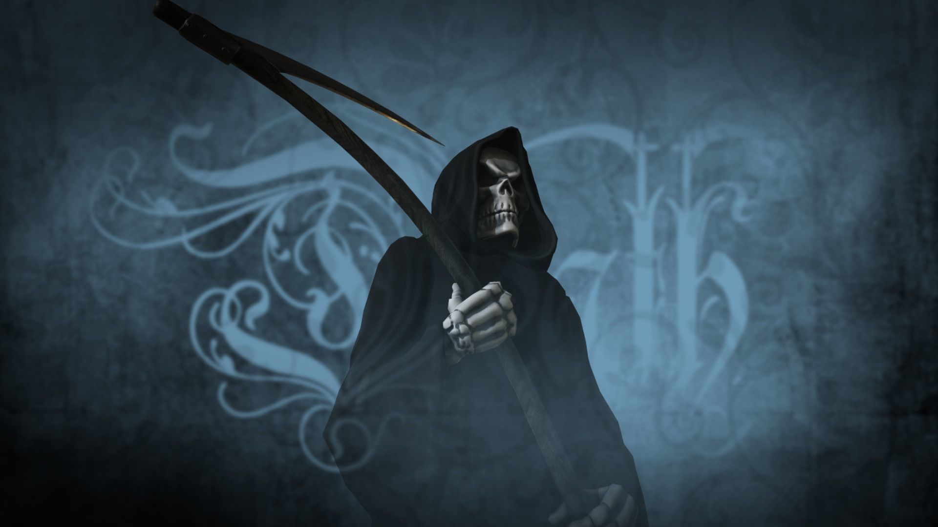 Death man holding sword Low-poly 3D model_18