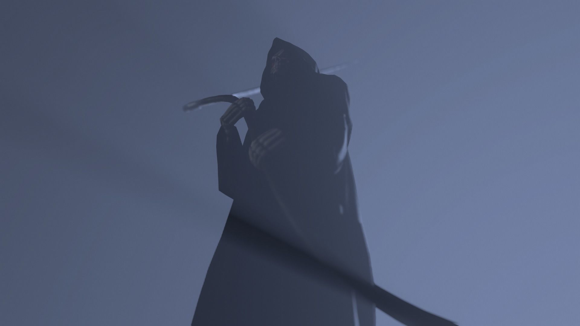 Death man holding sword Low-poly 3D model_27