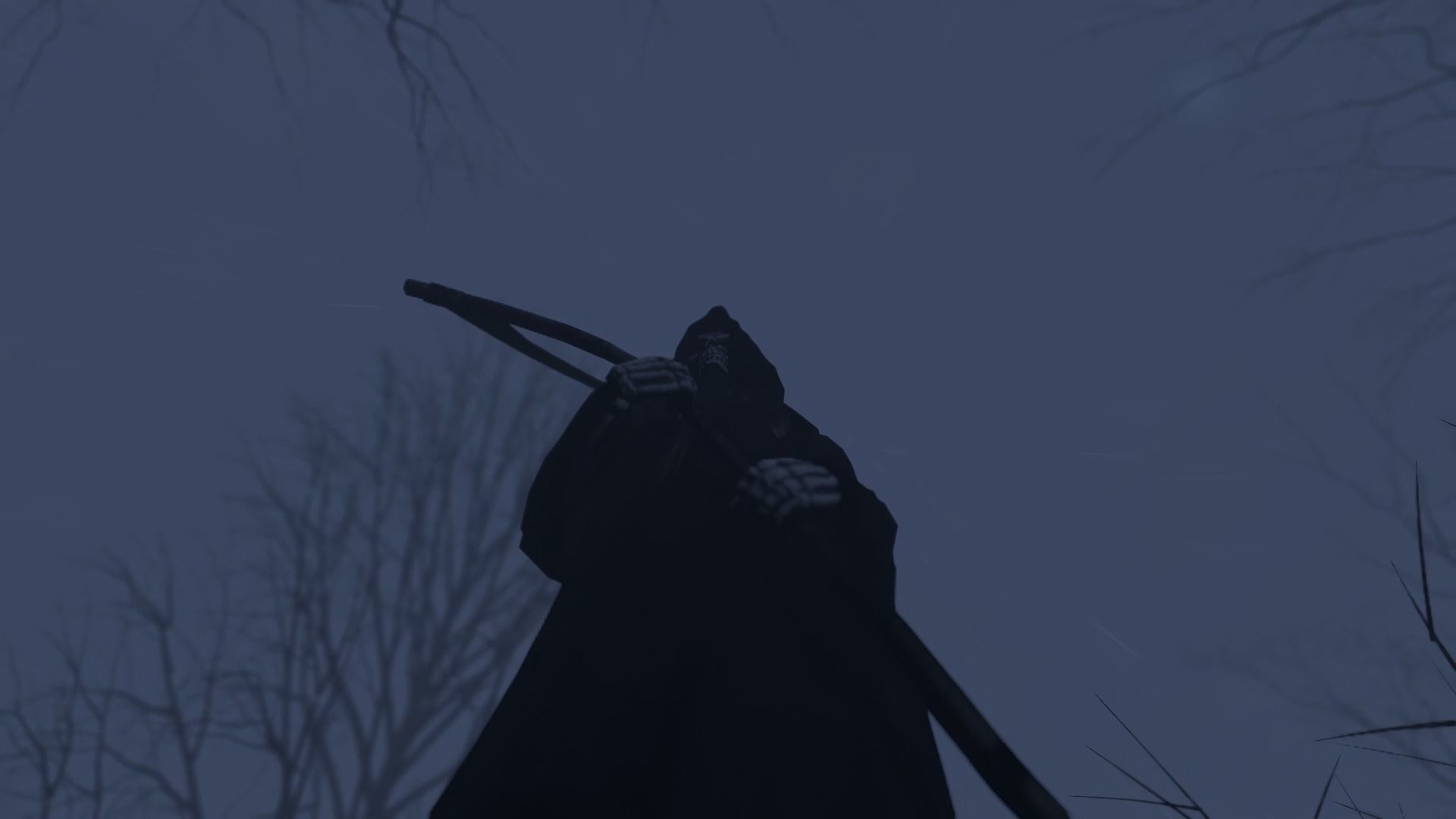 Death man holding sword Low-poly 3D model_21