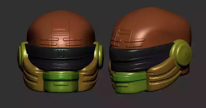 helmet high poly sculpt 3d printable ver 7 3D model