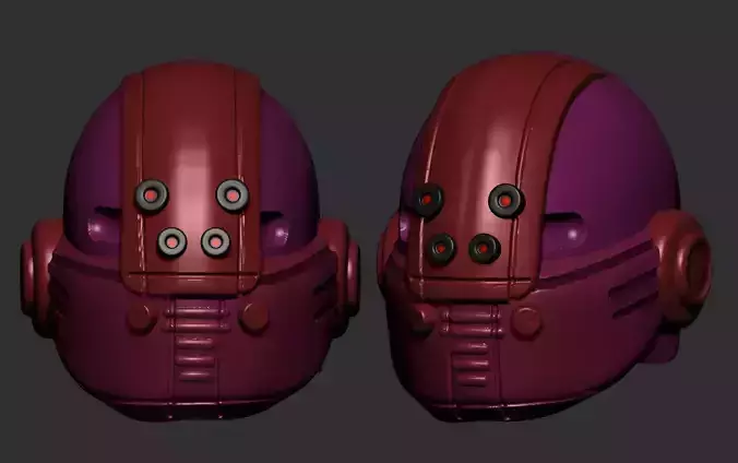 helmet high poly sculpt 3d printable ver 7 3D model