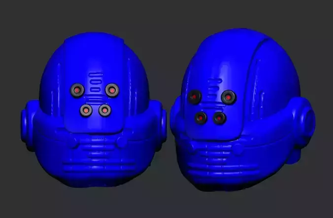helmet high poly sculpt 3d printable ver 7 3D model