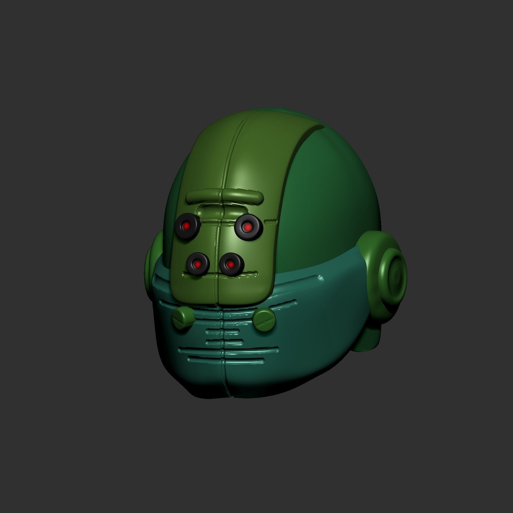 helmet high poly sculpt 3d printable ver 7 3D model 3D model_2