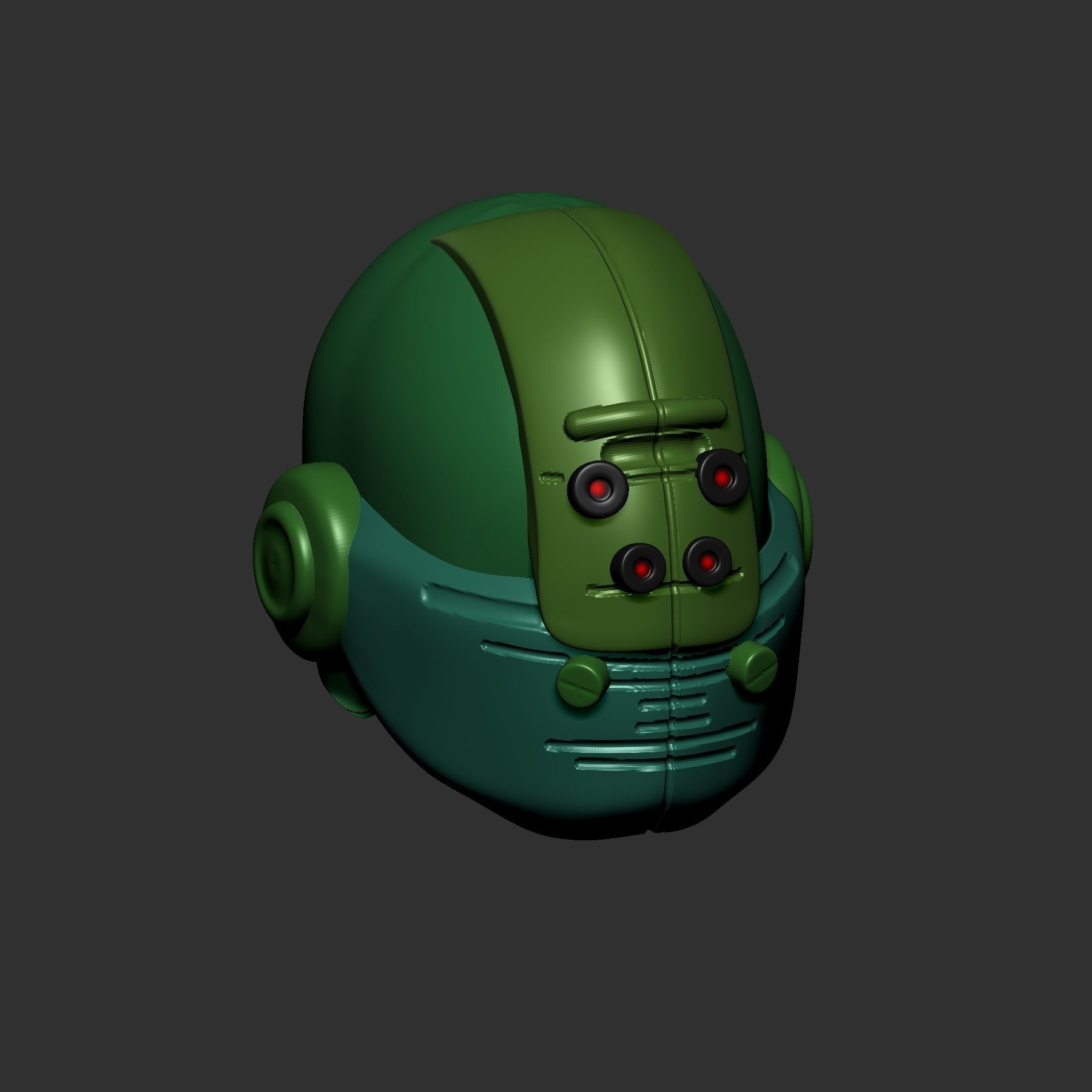 helmet high poly sculpt 3d printable ver 7 3D model 3D model_3