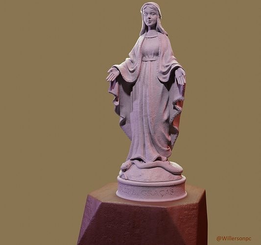 Our Lady of Graces Nossa Senhora Das Gracas 3D print model