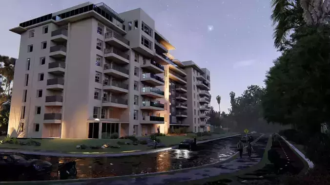Residental Building 3D model