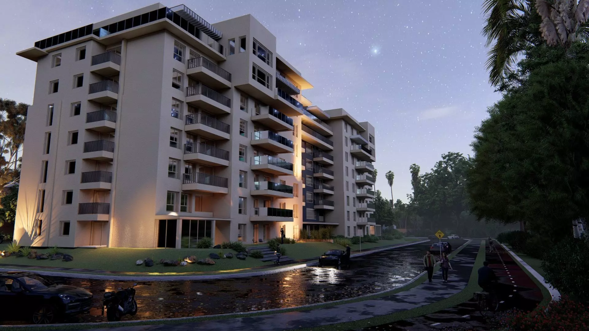 Residental Building 3D model_0