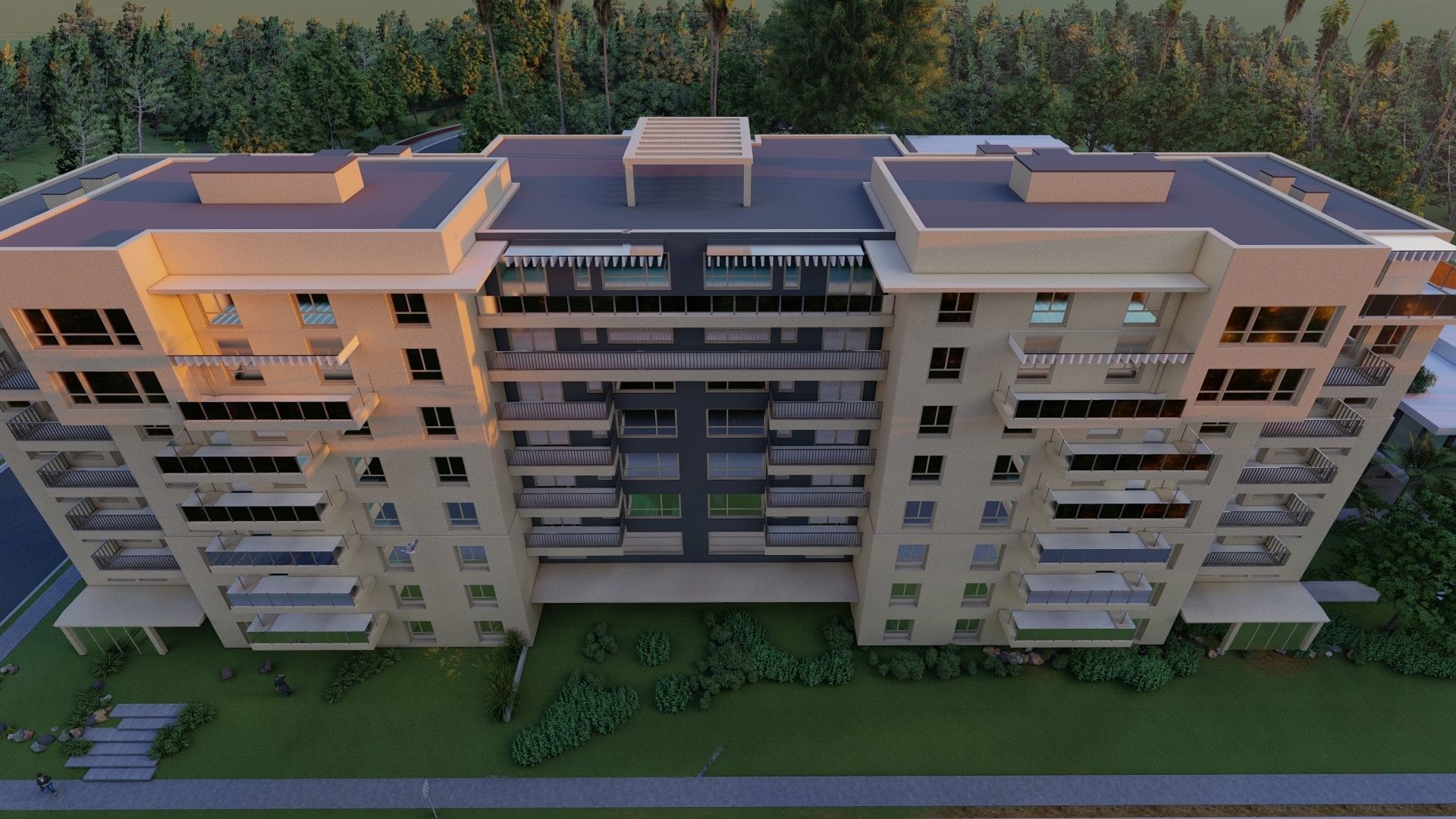 Residental Building 3D model_6