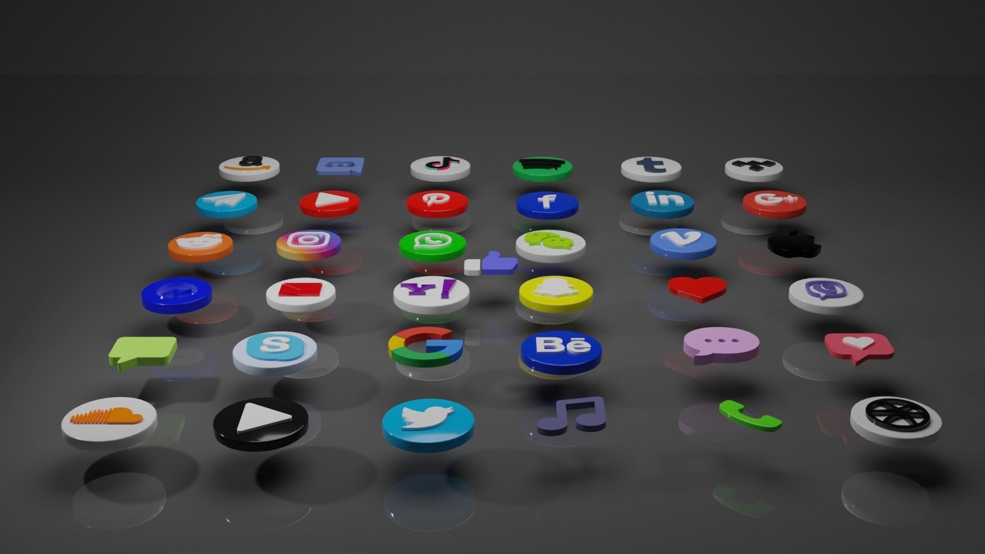THE SOCIAL MEDIA PACK Low-poly 3D model_21