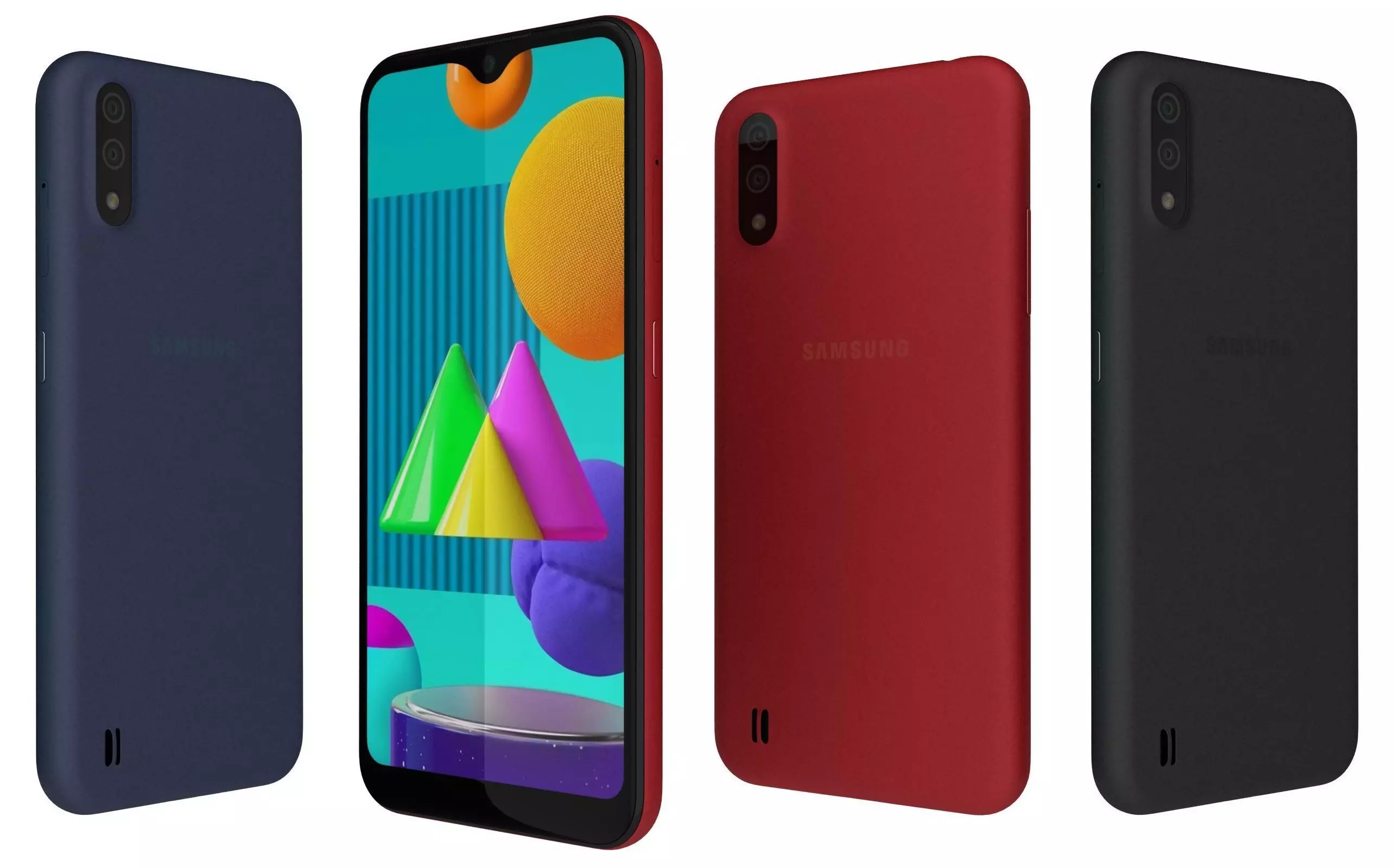 Samsung Galaxy M01 All Colors 3D model_0