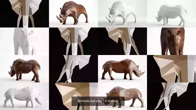 Animals low poly 3D Model Collection Animals low poly 3D Model Collection