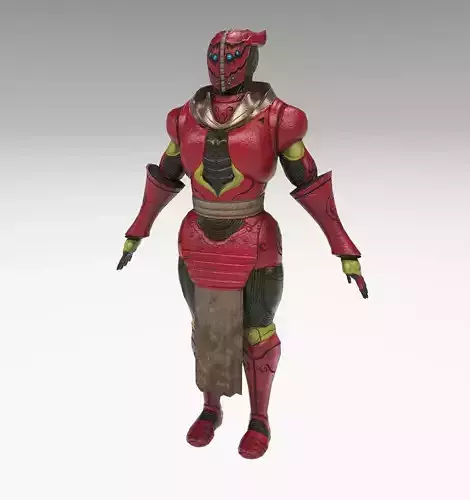  dark hero red enforcer Low-poly 3D model