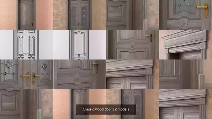 Classic wood door