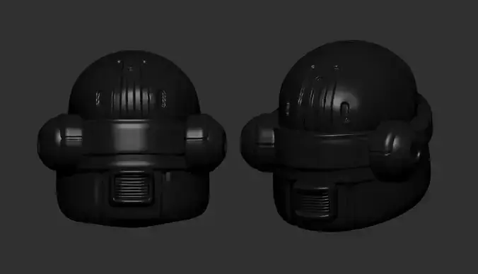 helmet high poly sculpt 3d printable ver 7 3D model