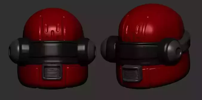 helmet high poly sculpt 3d printable ver 7 3D model