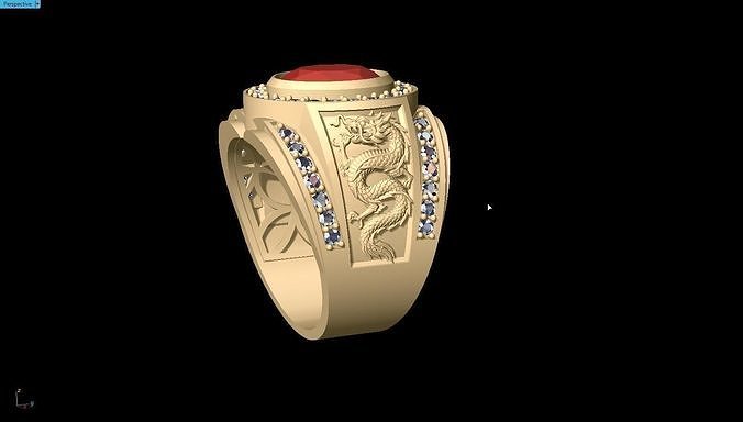 Dragon Ring 3D print model