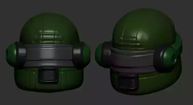helmet high poly sculpt 3d printable ver 7 3D model