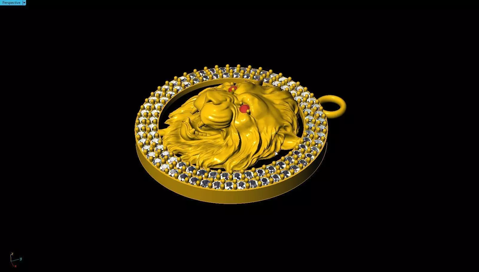 Pendant Lion 3D print model_0
