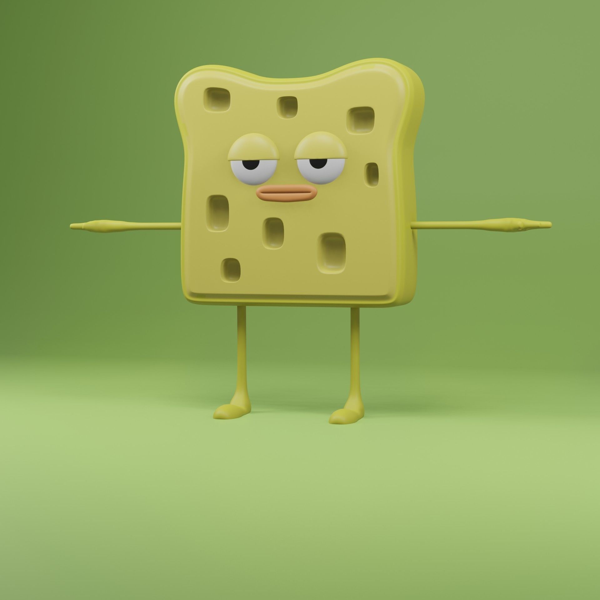 sponge character 3D model_5