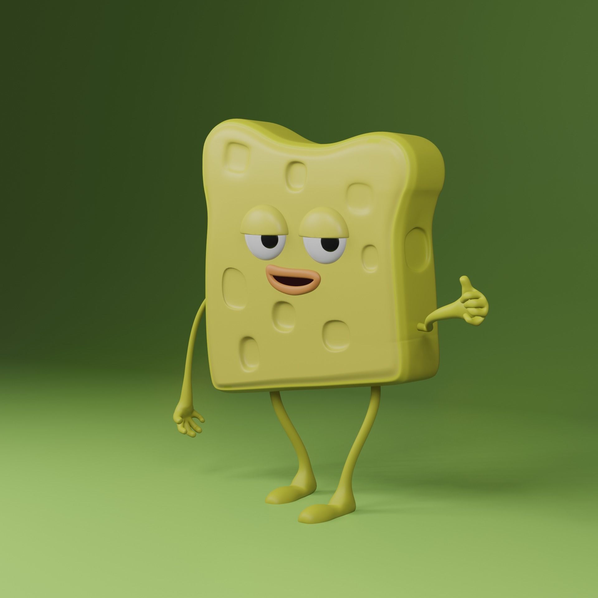 sponge character 3D model_1