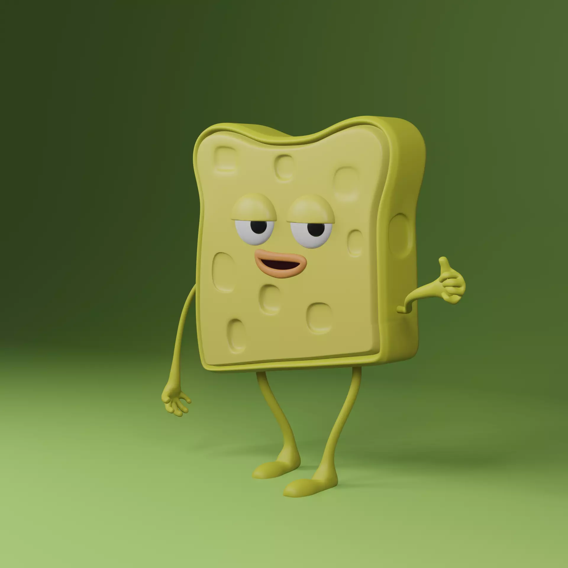 sponge character 3D model_0