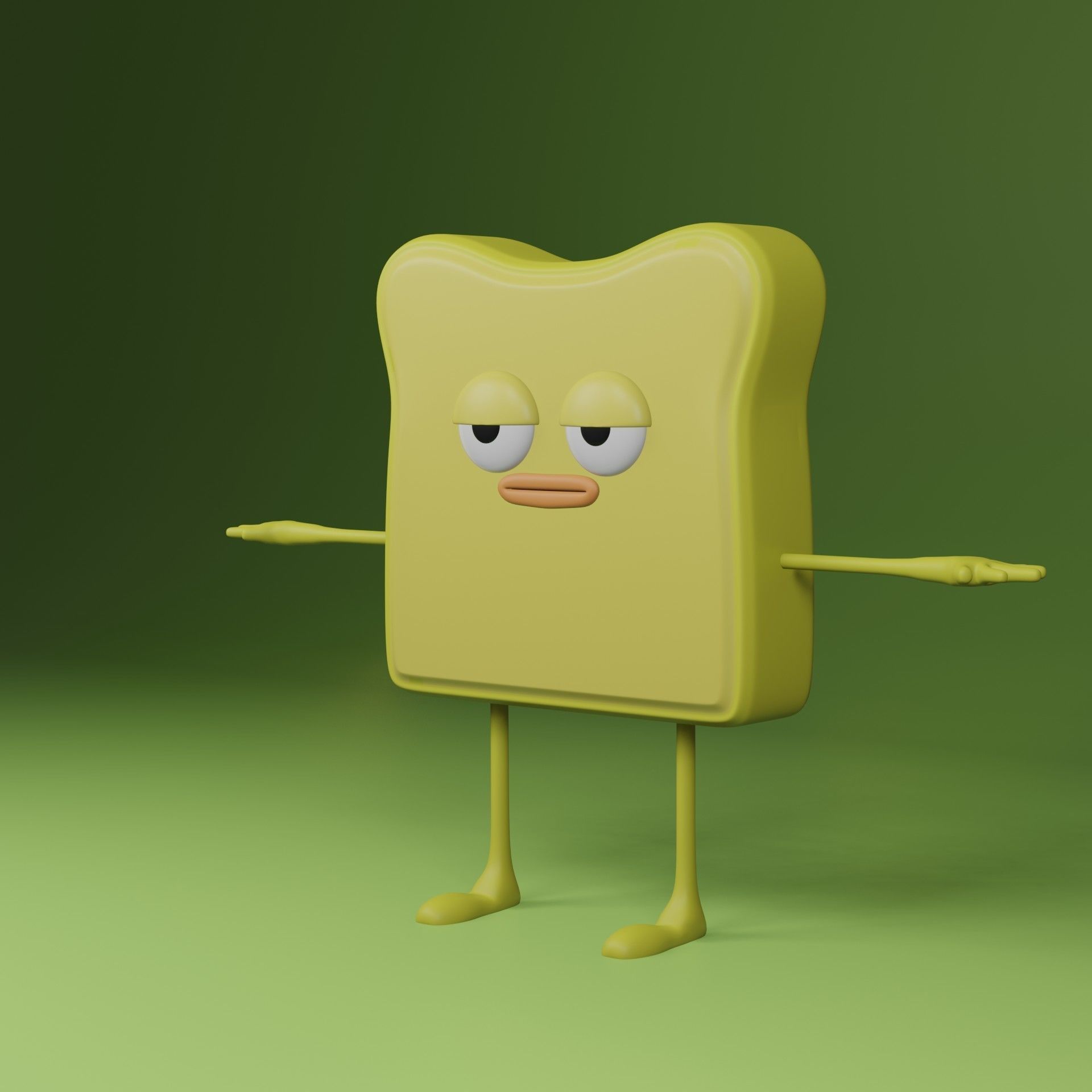 sponge character 3D model_2