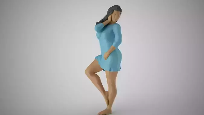 Woman at Balcony 2 3D print model