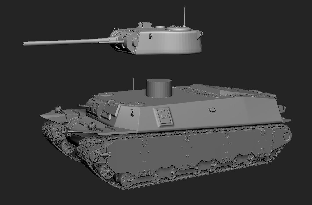 Tank M6 for 3D Printing  3D print model_3