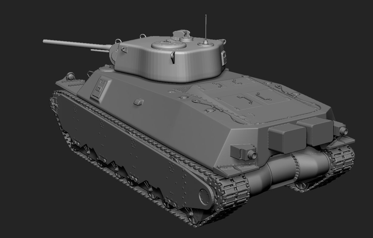 Tank M6 for 3D Printing  3D print model_7