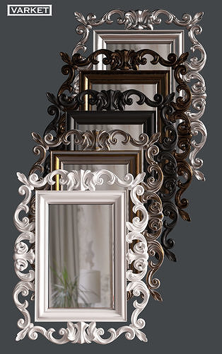 mirror in classic style 3D print model