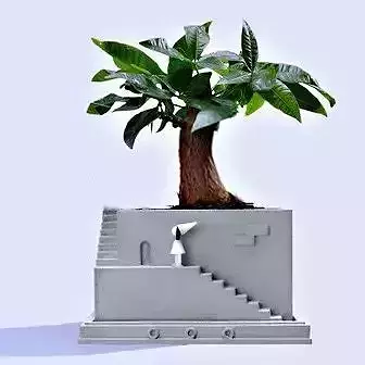 Monument Valley Fan Art Bonsai Pot