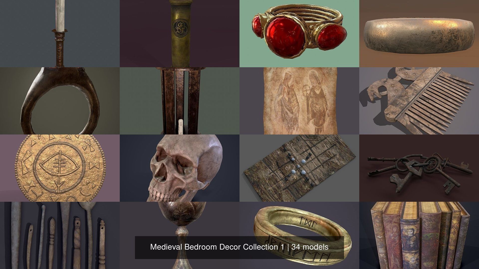 Medieval Bedroom Decor Collection 1 _107