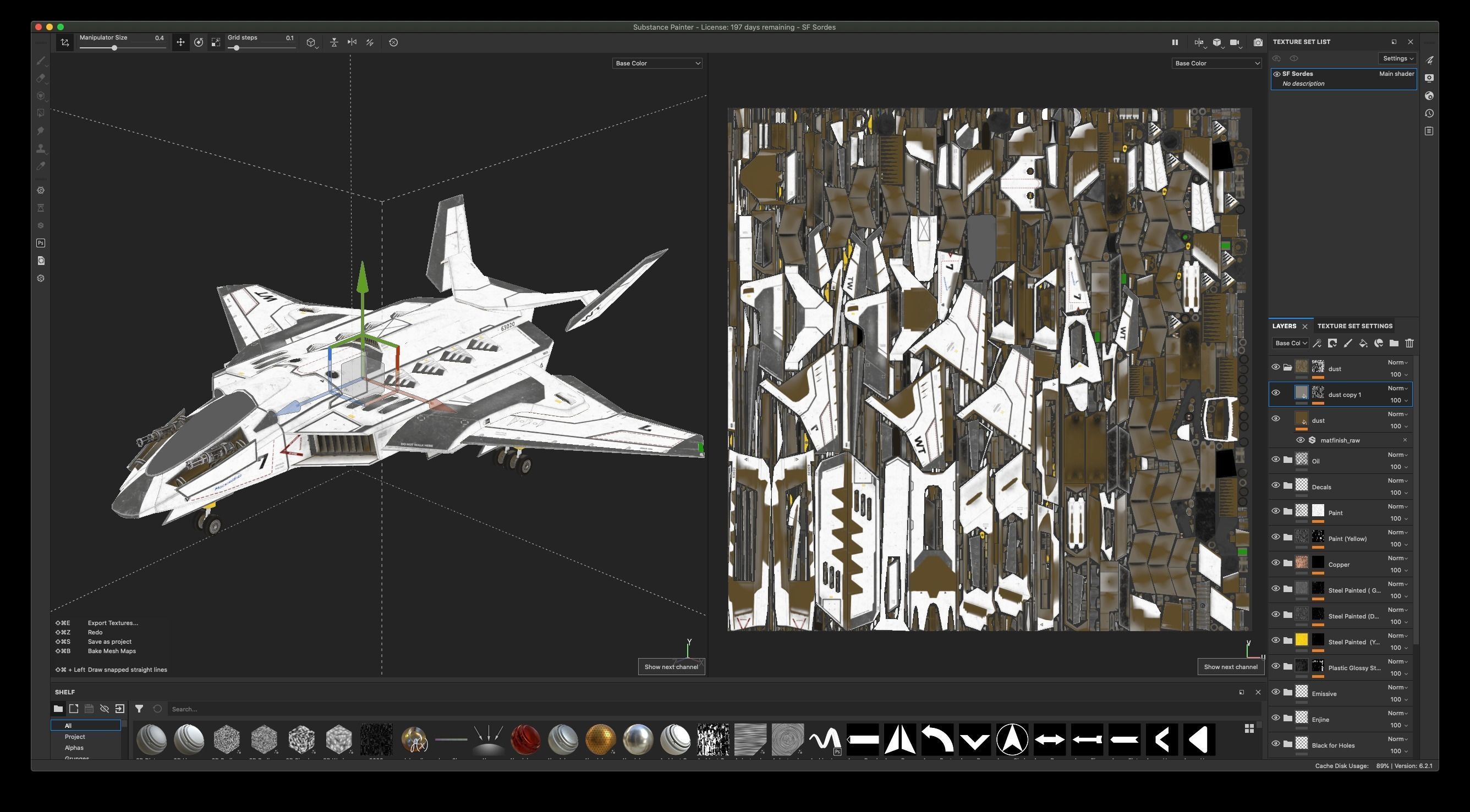 Jet Fighter - Source Files Attached 8K Textures Low-poly 3D model_30