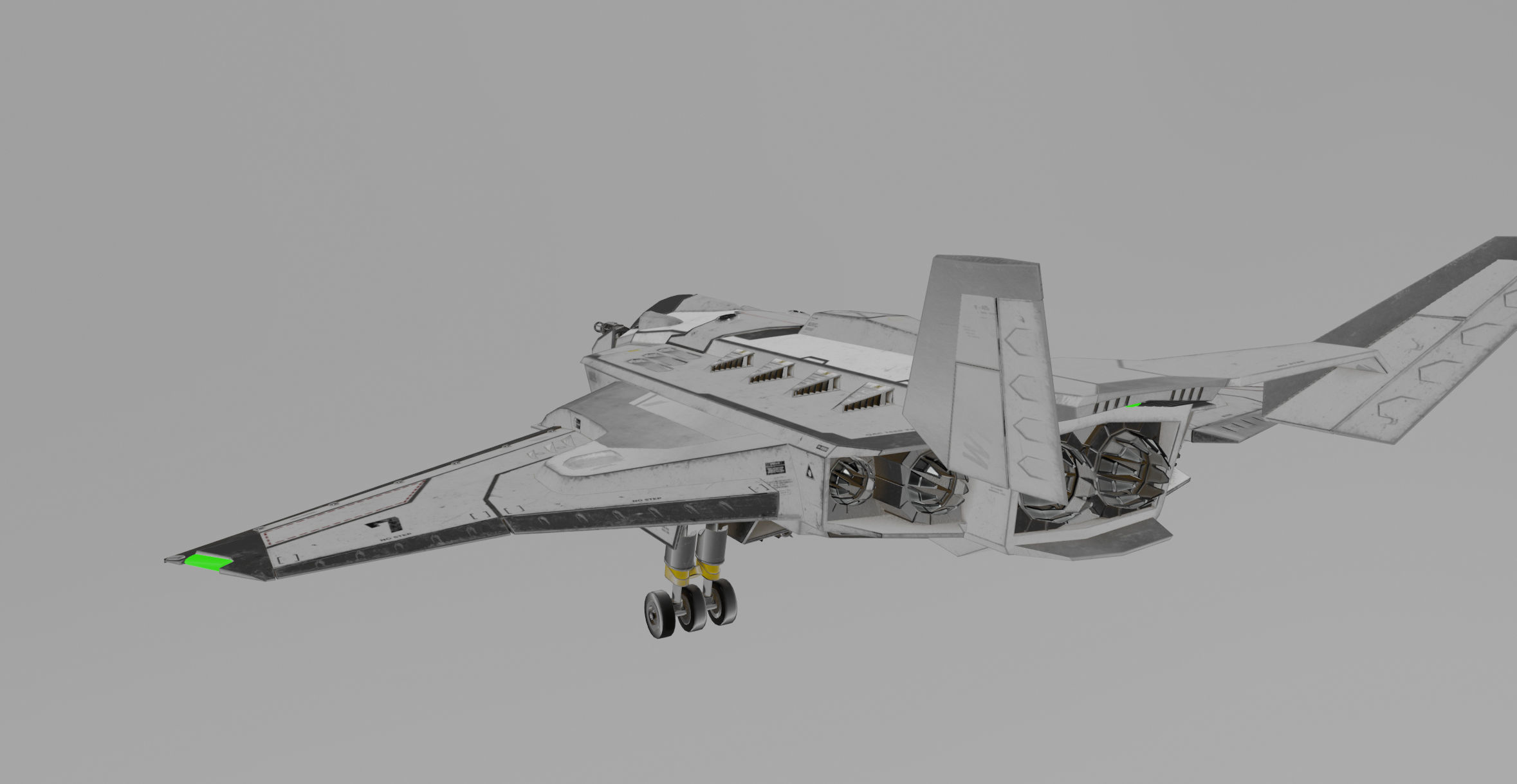 Jet Fighter - Source Files Attached 8K Textures Low-poly 3D model_12