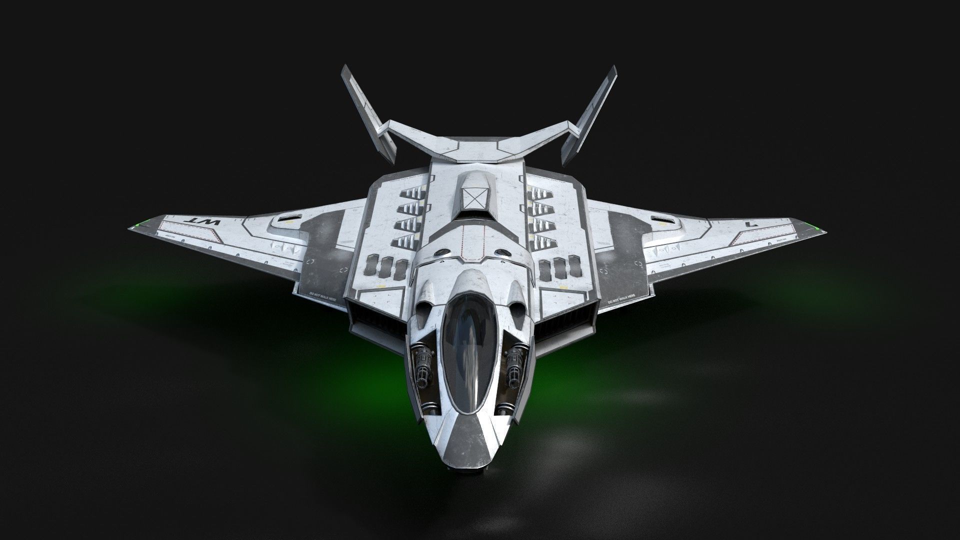 Jet Fighter - Source Files Attached 8K Textures Low-poly 3D model_6
