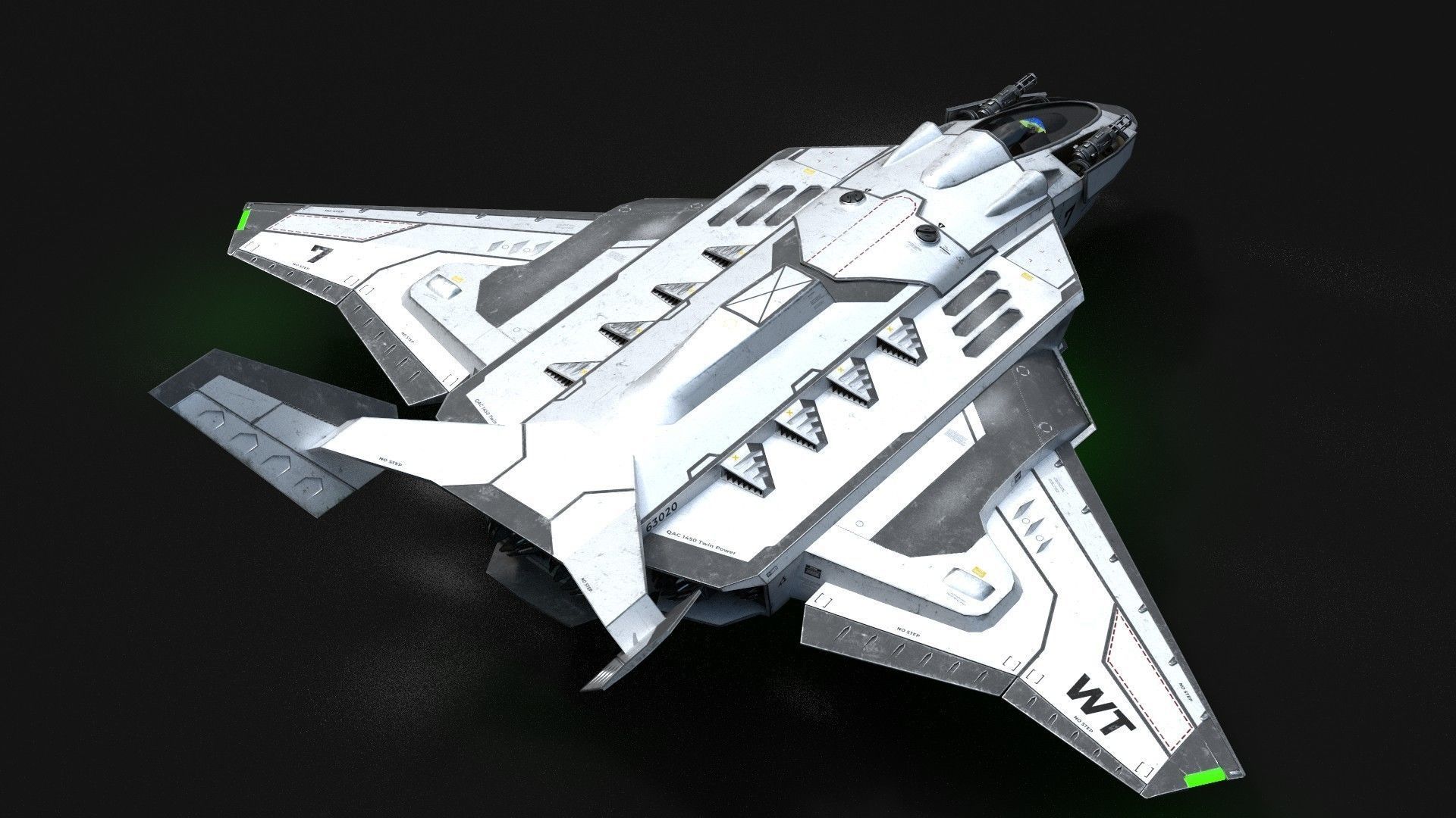 Jet Fighter - Source Files Attached 8K Textures Low-poly 3D model_9