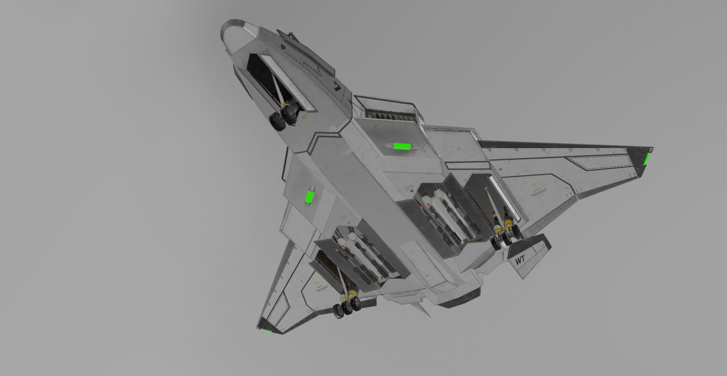 Jet Fighter - Source Files Attached 8K Textures Low-poly 3D model_20