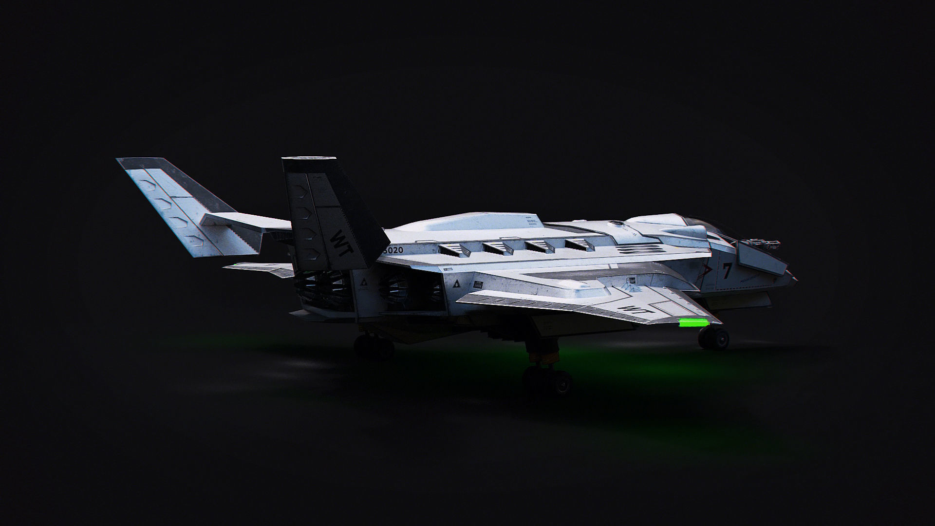Jet Fighter - Source Files Attached 8K Textures Low-poly 3D model_36