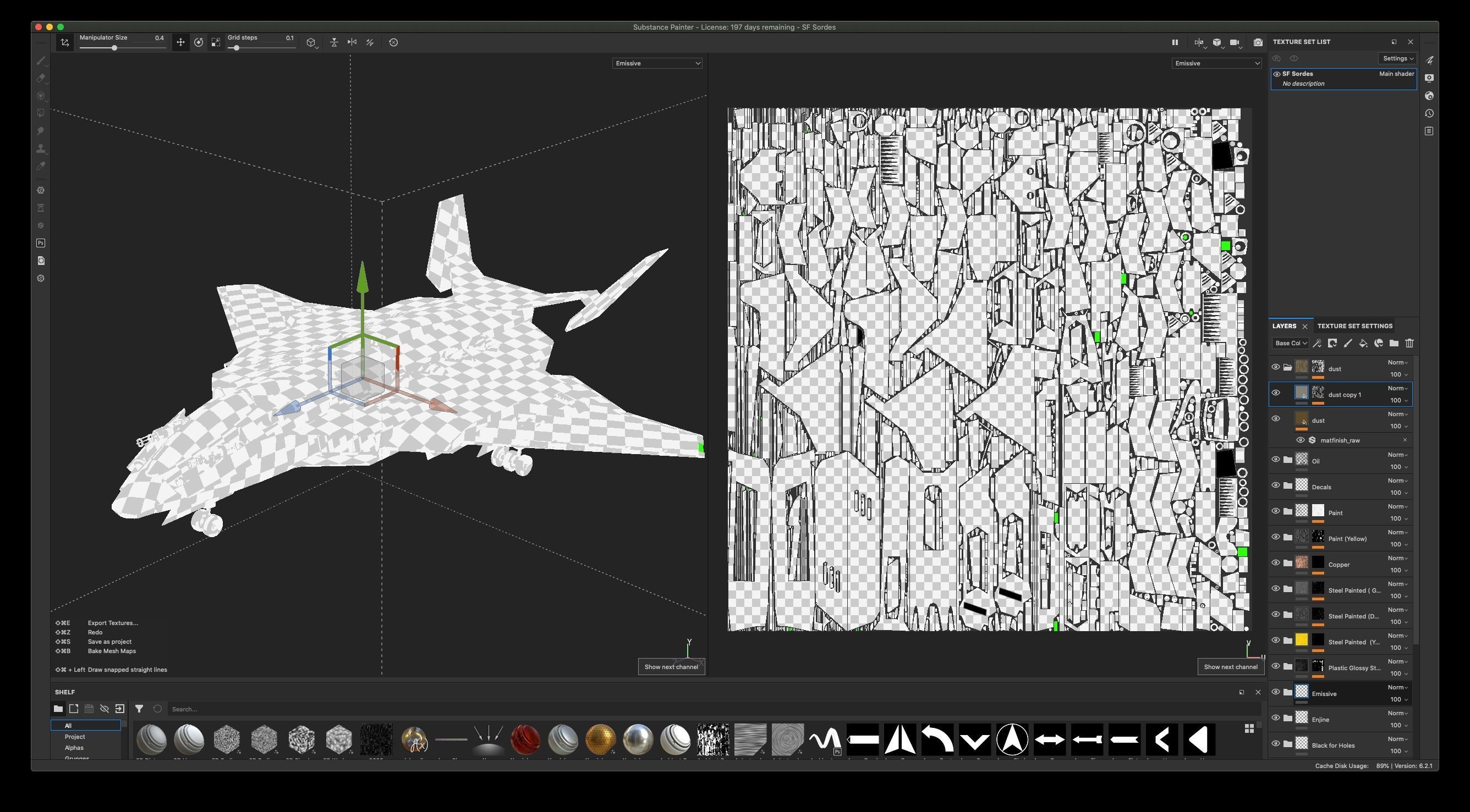 Jet Fighter - Source Files Attached 8K Textures Low-poly 3D model_31